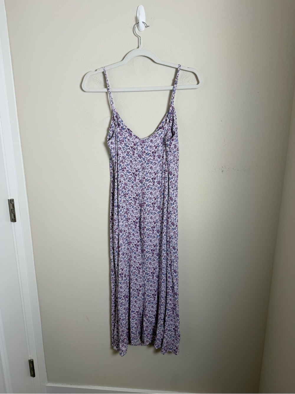 Reformation Crimini Midi Dress Purple Ditsy Floral Print and Side Slit Size 6 - Picture 10 of 10